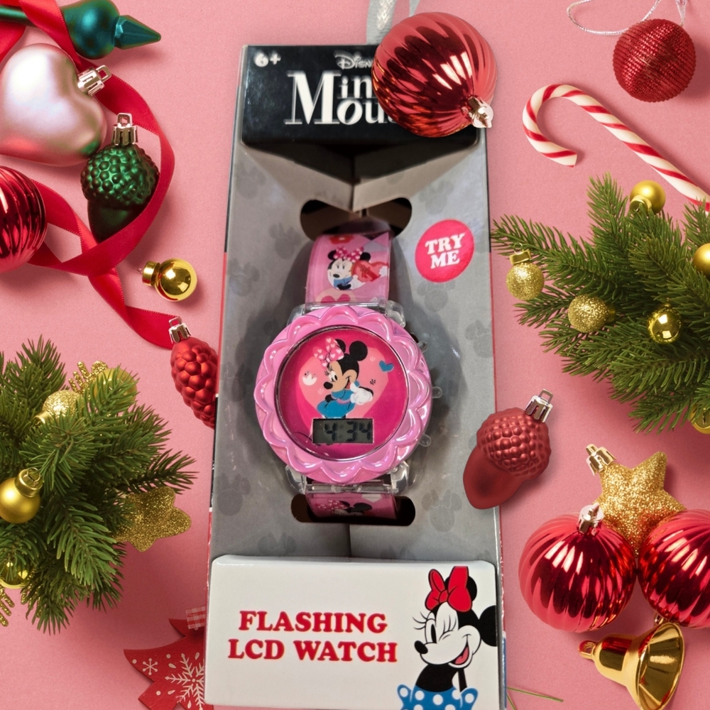 Disney Minnie Mouse Flashing  LCD Watch